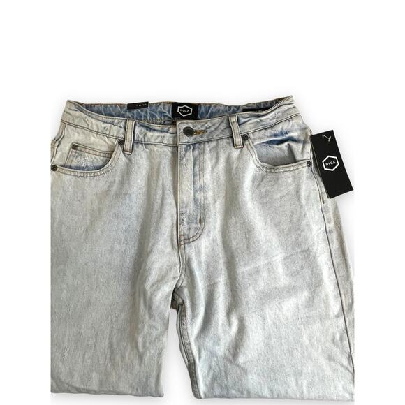 RVCA Filtered Skater Distressed Jean | Bleachout | Womens 28 NWT - Picture 5 of 11